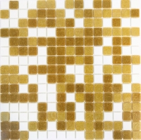 Mozaika sklo bazénová 20/327x327 bílo hnědá